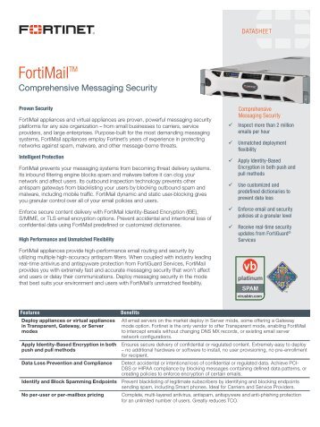 FortiMail Datasheet - Layer7Solutions.com