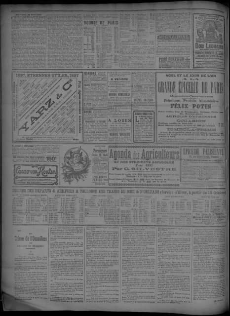 25 décembre 1896 - Bibliothèque de Toulouse