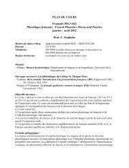 (62) Phonétique française / French Phonetics Theory and Practice ...