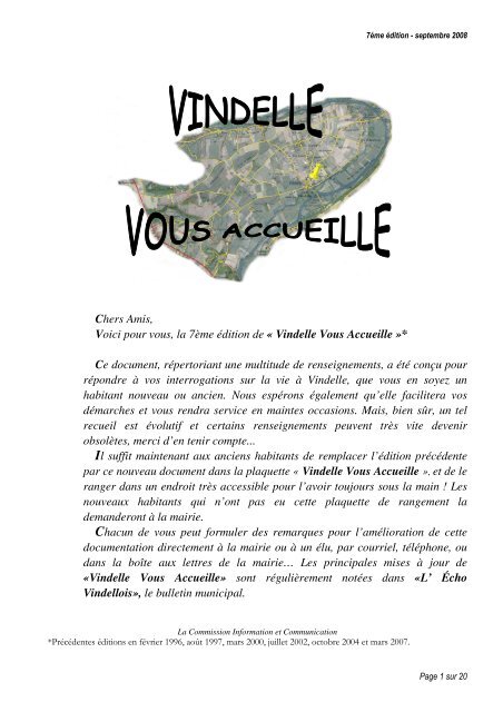 Vindelle Vous Accueille - Bien Vivre à Vindelle