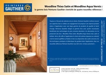 Woodline Thixo Satin et Woodline Aqua Vernis - Peintures GAUTHIER