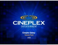 Q4 2009 Investor Relations Presentation - at Cineplex.com