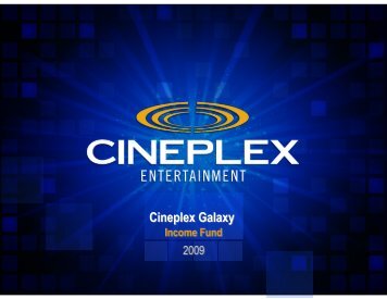 Q4 2009 Investor Relations Presentation - at Cineplex.com