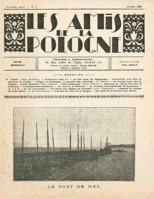 Les Amis De La Pologne Vous Offrent Les Amis De La Pologne Vous Offrent