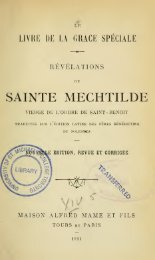 révélations de Sainte Mechtilde - Livres mystiques