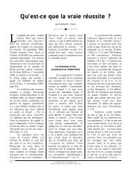 Qu'est-ce que la vraie réussite ? - Le Monde de Demain