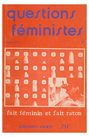 Questions féministes n°5 février 1979 - Féministes radicales
