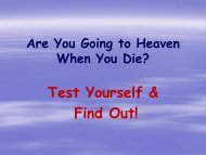 Are you going to Heaven when you die?