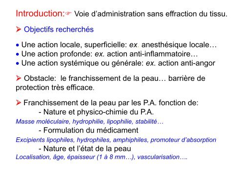 Formes galéniques administrées par voie cutanée - Université ...