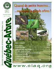 mot de la présidente - Société Internationale d'Arboriculture-Québec ...