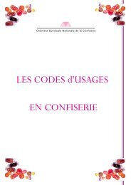 Codes d'Usages Confiserie - Chambre Syndicale Nationale de la ...