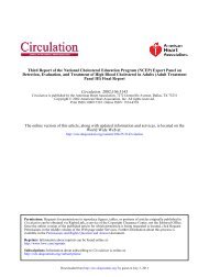 Detection, Evaluation, and Treatment of - Circulation