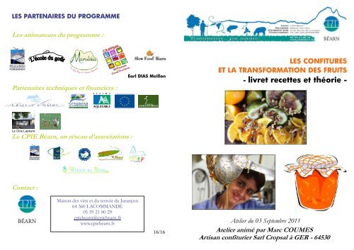 Atelier Confitures - CPIE Béarn