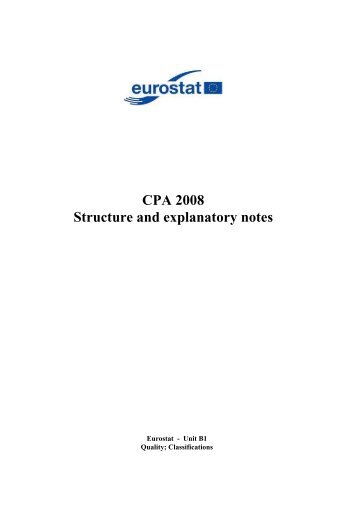 CPA 2008 - Structure and explanatory notes - EN - CIRCA