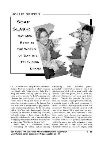 Soap Slash: - USC School of Cinematic Arts