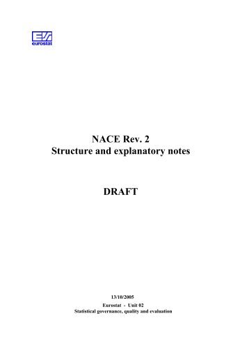 NACE Rev. 2 Structure and explanatory notes - CIRCA