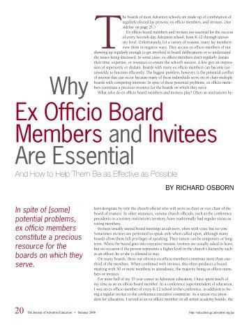 Ex officio Board Members and Invitees are Essential Why - Circle