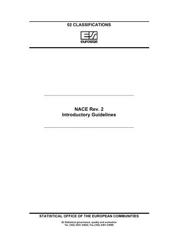 NACE Rev. 2 Introductory Guidelines - CIRCA - Europa
