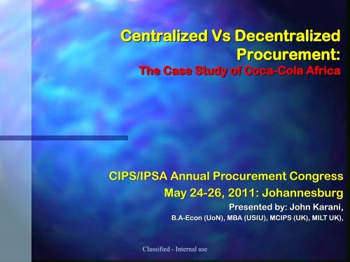 Centralized Vs Decentralized Procurement - The Chartered Institute ...