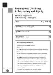 International Certificate in Purchasing and Supply