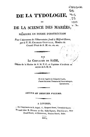 Tydology or the science of the tides eng-De la tydologie ou ... - NOAA