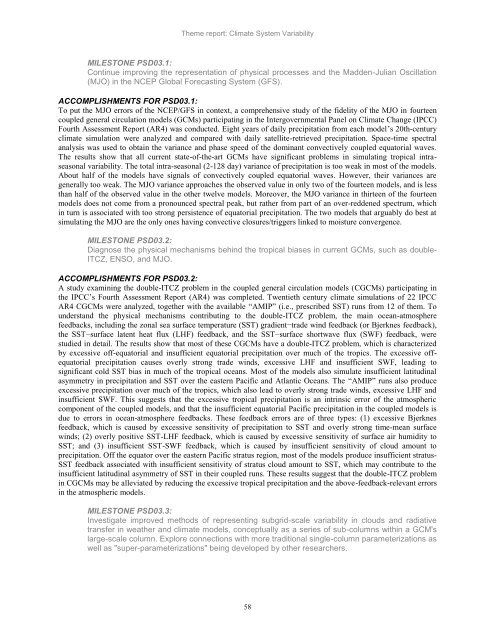 Scientific Theme: Advanced Modeling and Observing Systems