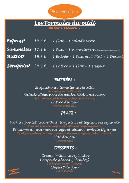 Télécharger notre menu - Café Séraphin