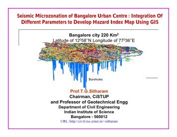 Seismic Microzonation of Bangalore Urban Centre ... - CiSTUP