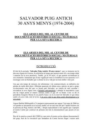 salvador puig antich 30 anys menys (1974-2004) - Paremos la ...