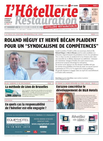 roland héguy et hervé bécam plaident pour un - L'Hôtellerie ...