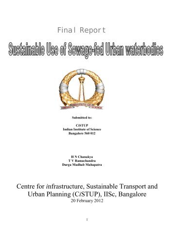 Final Report - CiSTUP - Indian Institute of Science