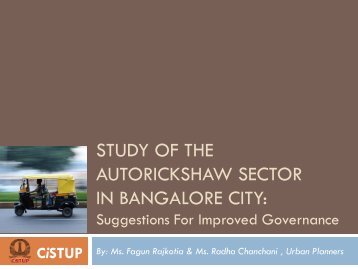 2.Autorickshaws study Bangalore CISTUP