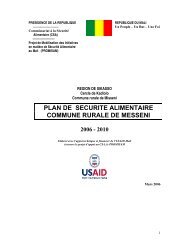 plan de securite alimentaire commune rurale de messeni 2006 - 2010