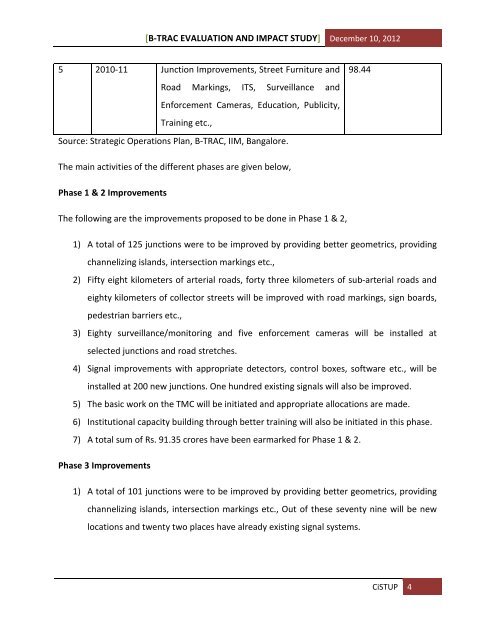 Report for B-Trac - CiSTUP