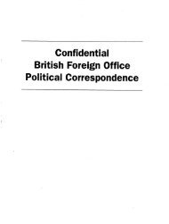 Confidential British Foreign Office Political ... - ProQuest