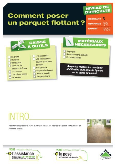 Comment poser un parquet flottant ? - Leroy Merlin