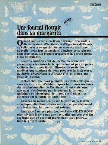 Une fourmi flottait dans sa margarita