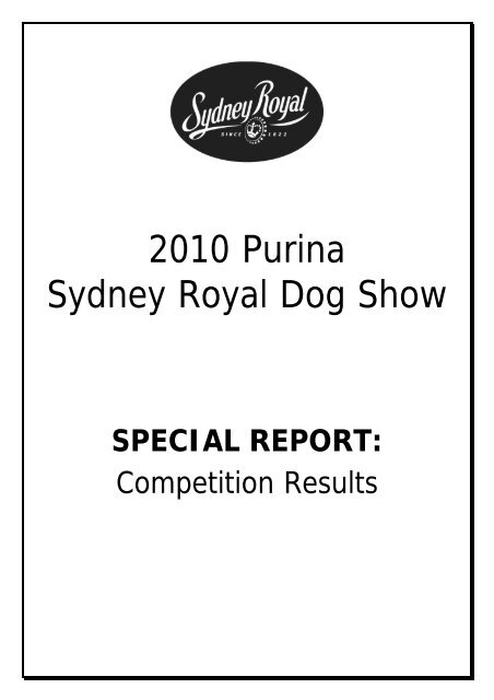 2010 Purina Sydney Royal Dog Show - The Sydney Royal ...