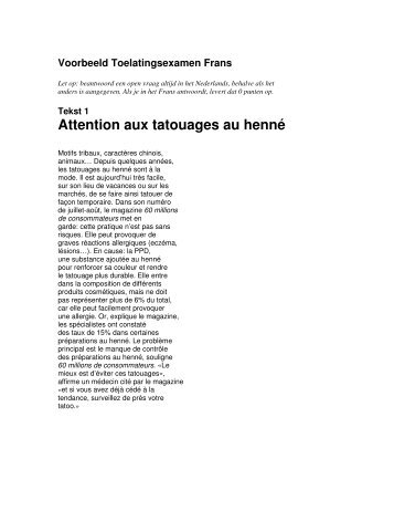 Attention aux tatouages au henné - Hogeschool Rotterdam