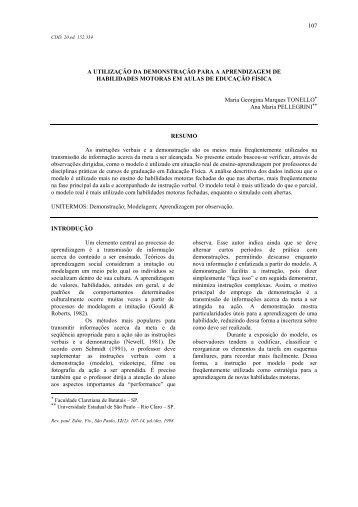 107 A UTILIZAÇÃO DA DEMONSTRAÇÃO PARA A ... - USP