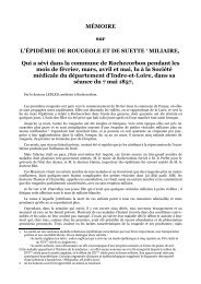 MÉMOIRE sur L'ÉPIDÉMIE DE ROUGEOLE ET DE SUETTE 1 ...