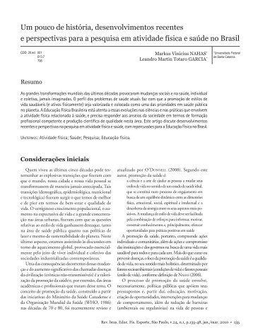 Um pouco de história, desenvolvimentos recentes e ... - SciELO