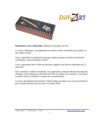 Projet D001- Initiation à la peinture sur bois - Diffuzart