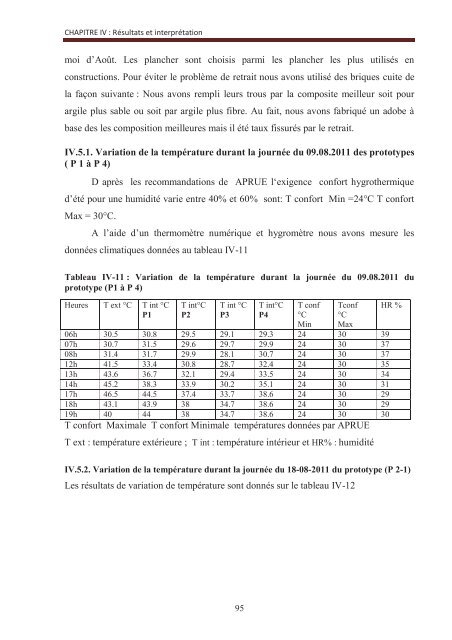 Contribution à l'etude des propriétés mécaniques et thermiques des ...