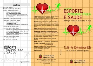 Folder Esporte e Saude 2013 - USP