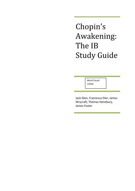 Chopin's Awakening: The IB Study Guide