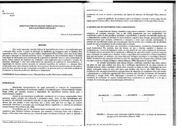 DESENVOLVIMENTO MOTOR: IMPLICAÇÕES PARA A ... - USP