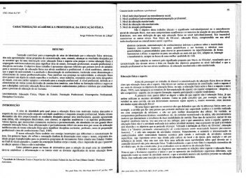 Caracterização acadêmica e profissional da educação física ... - USP