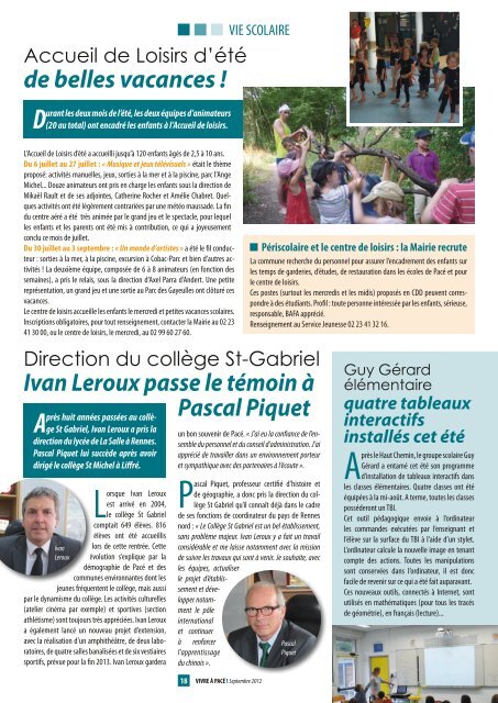 09/12 - Bulletin municipal n°96 - Ville de Pacé