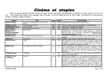 Cinéma et utopies - Chez les bâtisseurs d'utopies - Free